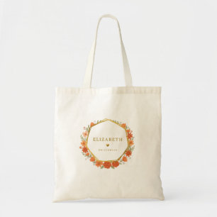 Autumn Floral Bridesmaid Tote Bag