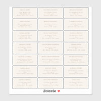 Autumn Floral Burgundy Wedding Guest Address Label