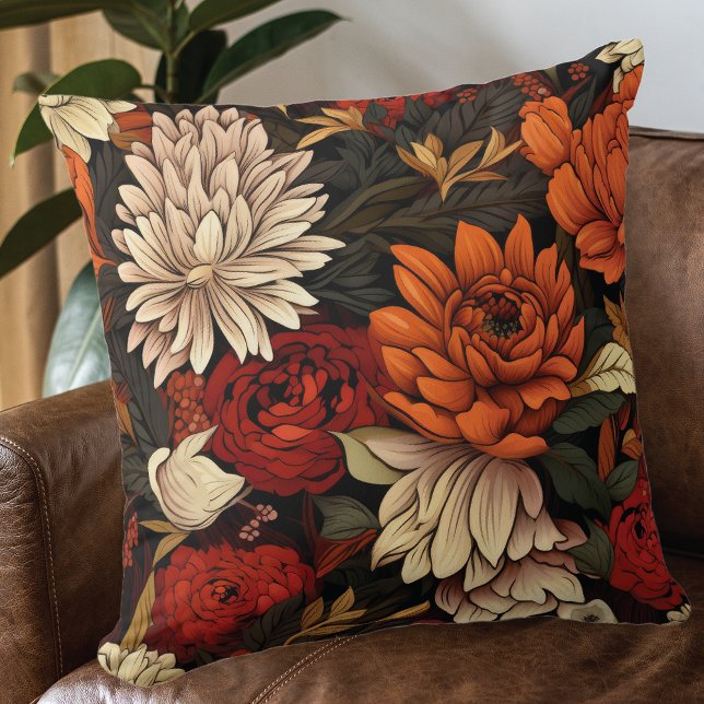 Autumn Floral Chrysanthemums Cushion (Creator Uploaded)
