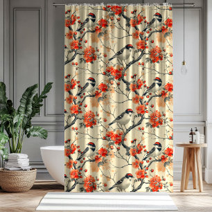 Autumn Floral Curtain Cozy Gift for Grandma Grandp