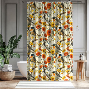 Autumn Floral Curtain Cozy Gift Grandma & Grandpa