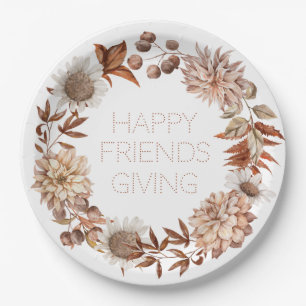 Autumn Floral Friendsgiving Plates