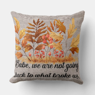 Autumn Floral Motivational Quote Cushion