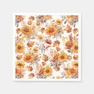 Autumn Floral Pattern B01 Napkin