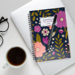 Autumn Floral Pattern Personalised Planner<br><div class="desc">Contemporary Floral pattern design.</div>