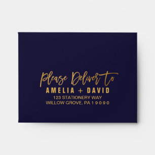 Autumn Floral Printed Address RSVP Envelopes