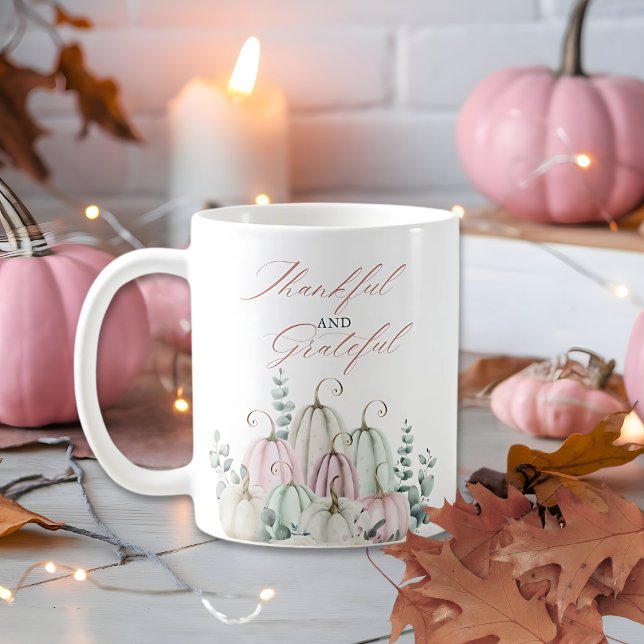 Autumn Floral Pumpkin Thanksgiving  Coffee Mug (Creator Uploaded)