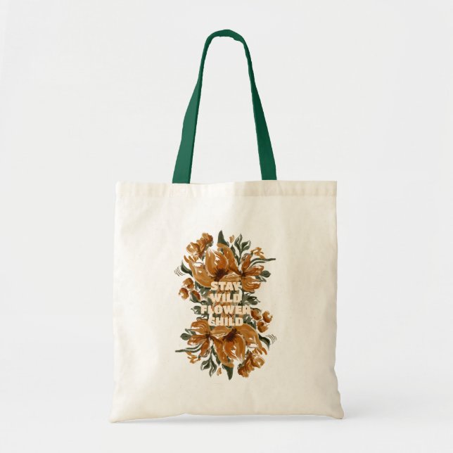 Autumn Floral Rustic Pattern  Tote Bag (Front)