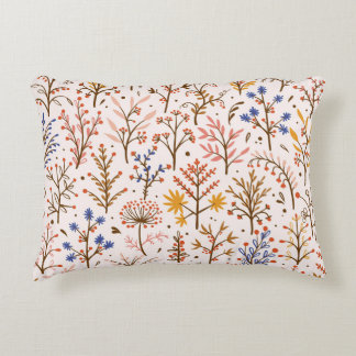 Autumn Floral Seamless Pattern. Doodle Plants, Bra Decorative Cushion
