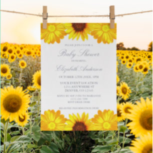 Autumn Floral Sunflower Baby Shower