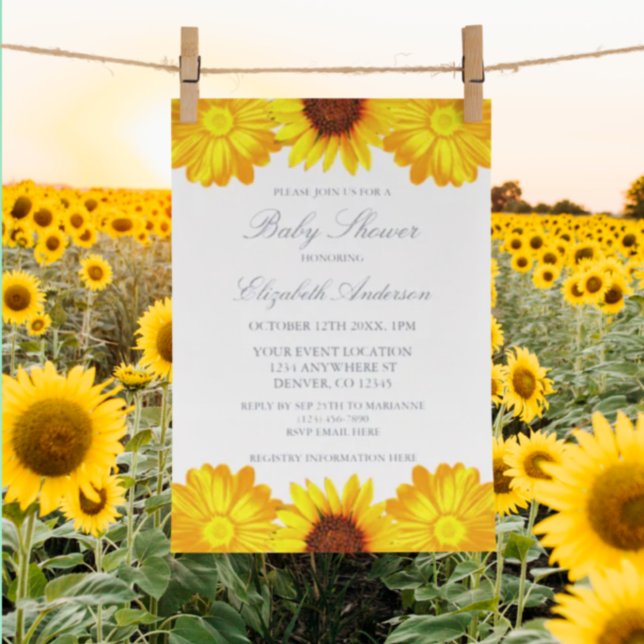 Autumn Floral Sunflower Baby Shower (Creator Uploaded)