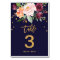 Autumn Floral Table Number
