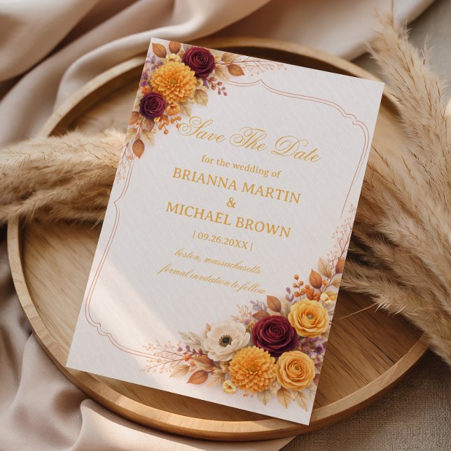 Autumn Floral Warm Elegant Invitation (Creator Uploaded)
