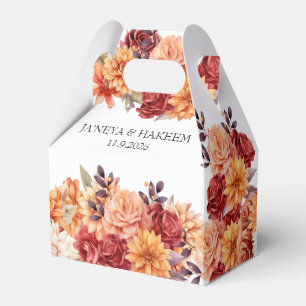 Autumn Floral Wedding Favour Box