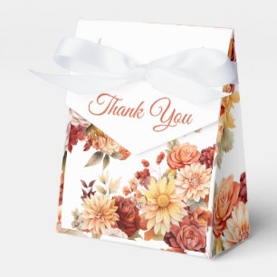 Autumn Floral Wedding Favour Box