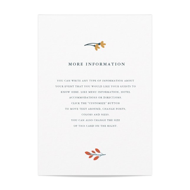 Autumn Floral Wedding Insert (Creator Uploaded)