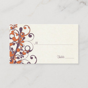 Autumn Floral Wedding Place or Escort Cards