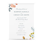 Autumn Floral Wedding Program<br><div class="desc">Classic wedding design featuring classic typography in a trendy elegant script font.</div>