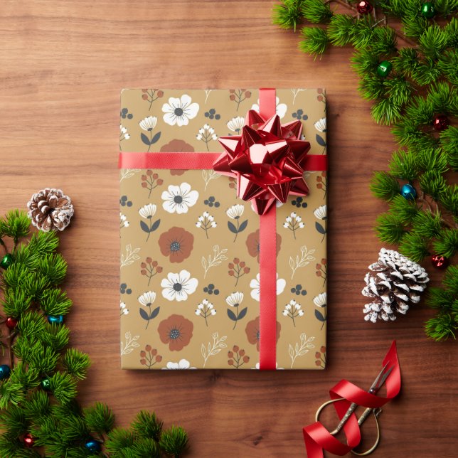 Autumn Floral Wrapping Paper (Holiday Gift)