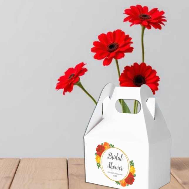 Autumn Florals Bridal Shower Favour Box (Creator Uploaded)