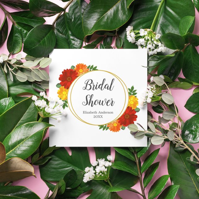 Autumn Florals Bridal Shower Napkin (Creator Uploaded)