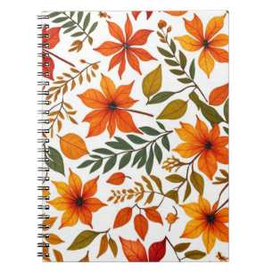Autumn Florals & Leaves Notebook