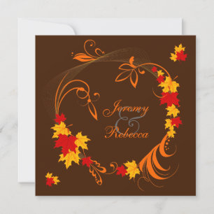 Autumn Flourish Wedding Invitation