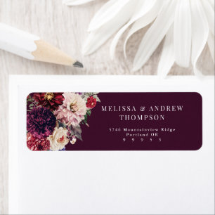 Autumn Flower Dahlia  Return Address Return Address Label