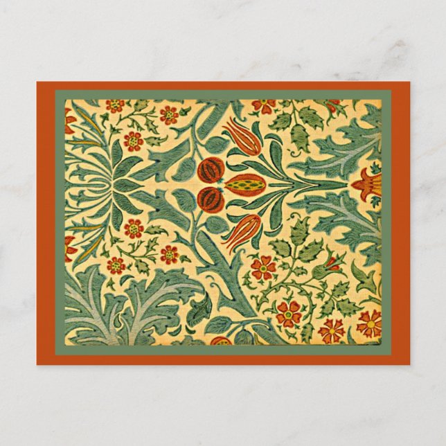 Autumn Flower, famous pattern by William Morris Postcard (Front)