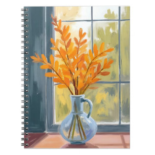 Autumn Flower Vase Watercolor Notebook