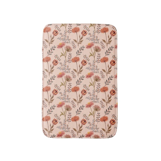 autumn flowering bath mat (Front Vertical)