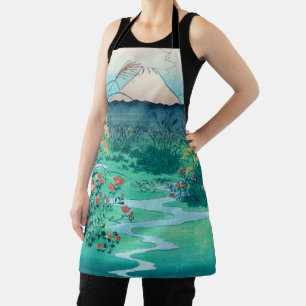 Autumn Flowers and Mt. Fuji, Hiroshige, Ukiyo-e Apron