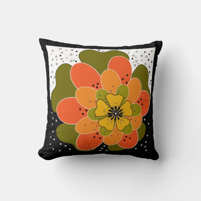 Autumn flowers, autumn, flower, illustration cushion (Front)