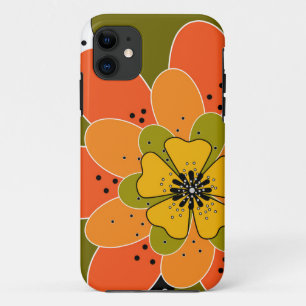 Autumn flowers, autumn, flower, illustration throw iPhone 11 case