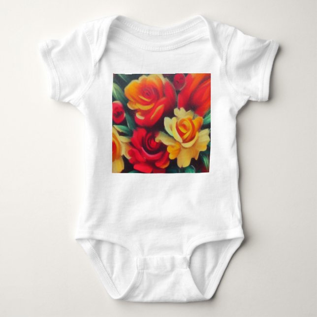 Autumn Flowers Baby Bodysuit (Front)