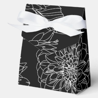 Autumn flowers, dahlias, gift box
