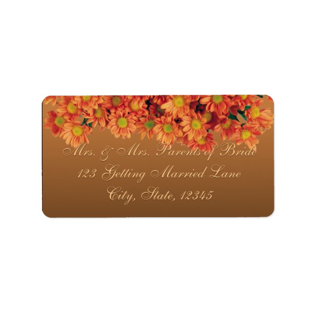 Autumn Flowers Label (Front)