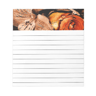 Autumn flowers notepad