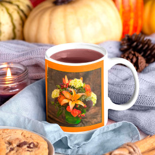 Autumn Flowers Of Roses & Tiger Lilies Mug