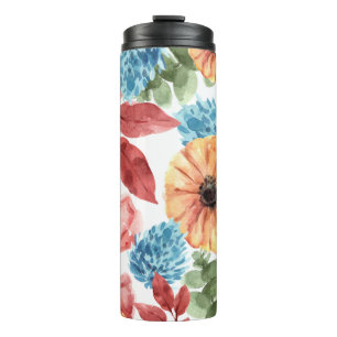Autumn Flowers Thermal Tumbler