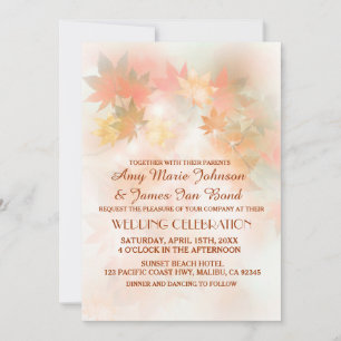 Autumn fog fall wedding invitations autm3