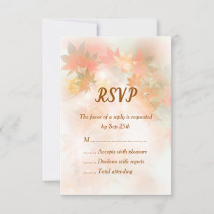 Autumn Fog Fall  Wedding RSVP Cards