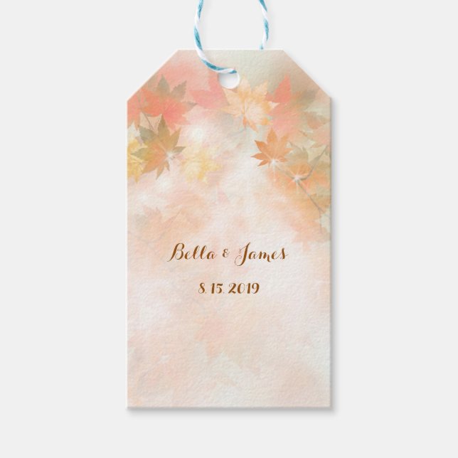 Autumn Fog Tree Fall Gift Tags (Front)