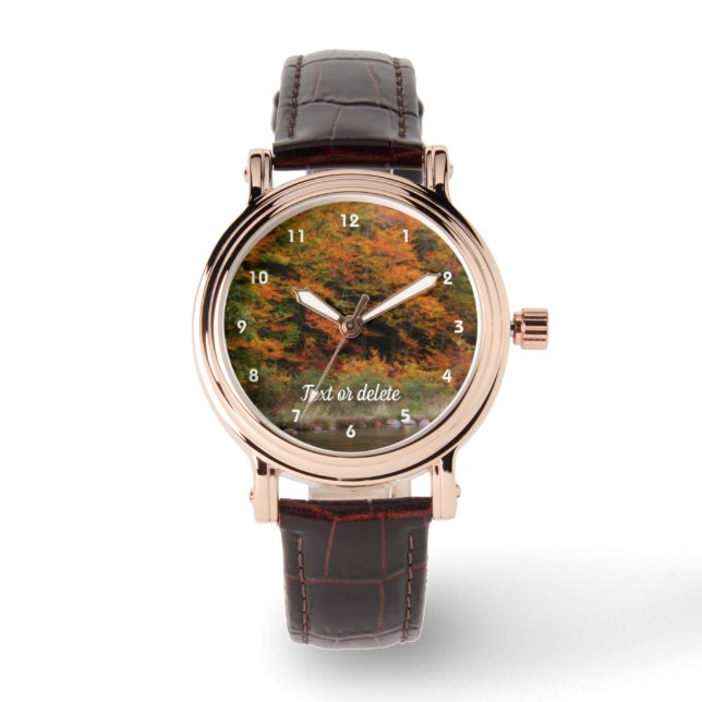 Autumn Foliage Along River Orton Personalised  Watch (Front)