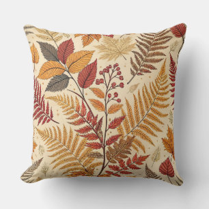 Autumn Foliage and Berries – Warm Earthy Tones Cushion