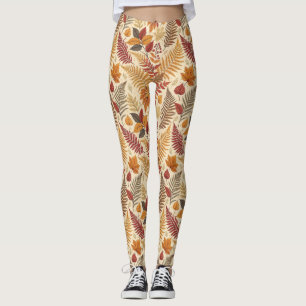 Autumn Foliage and Berries – Warm Earthy Tones Leggings