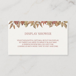 Autumn Foliage Baby Shower Display Shower Enclosure Card