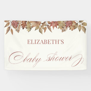 Autumn Foliage Baby Shower Party Banner