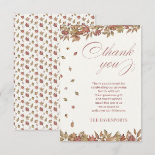 Autumn Foliage Baby Shower Thank You Card