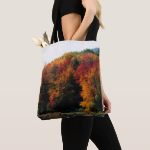Autumn Foliage By Pond Tote Bag